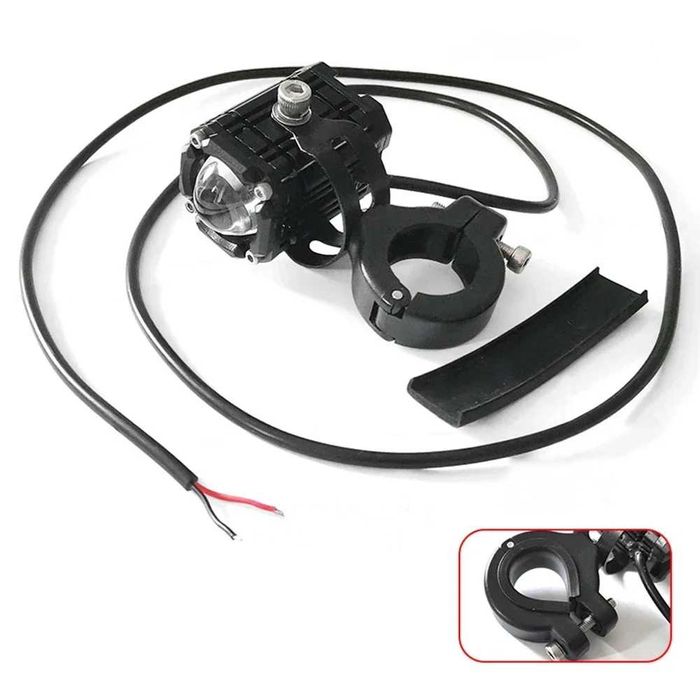 Par de Faróis Auxiliares Bifocais LED 3 Cores Branco/Amarelo/Vermelho