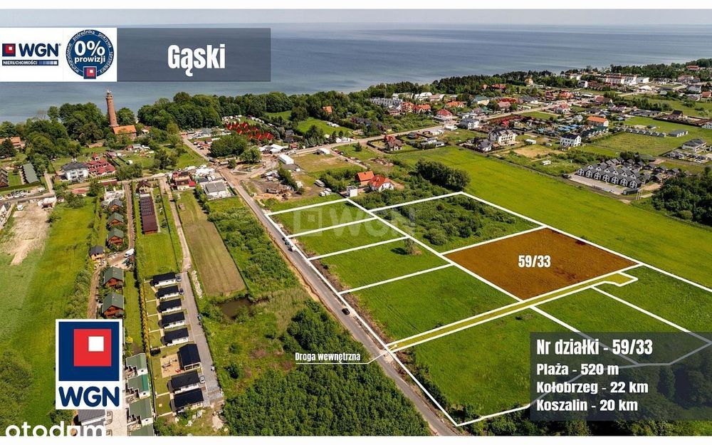 Działka inwestycyjna, Gąski ul. Kołobrzeska