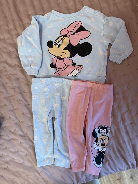 Komplet dres bluza legginsy Myszka Minnie rozm 80