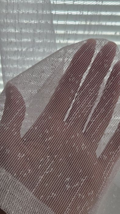 Кухонний тюль білий "Сніжок" 2,4х1,7м для карнизу 1,2-1,5м