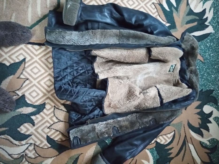 Чоловіча куртка шкіряна зимова