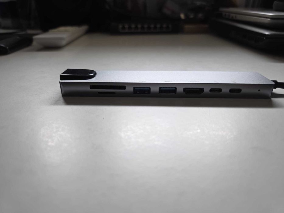 Hub USB-C 8 em 1 HDMI RJ45 USB 3.0 SD para MacBook / PC