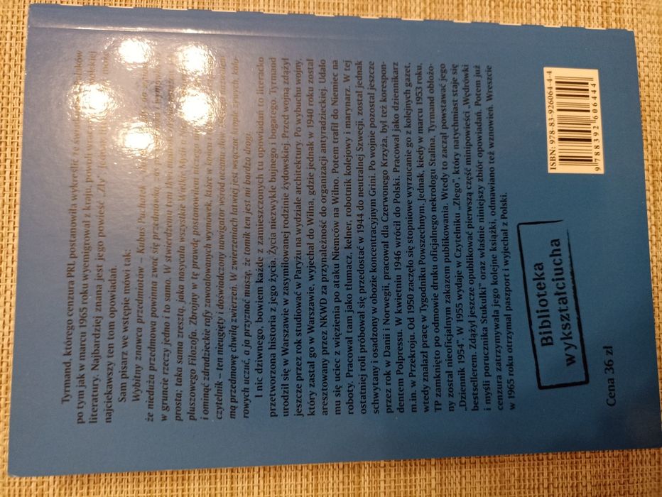 Gorzki smak czekolady lucullus Leopold Tyrmand