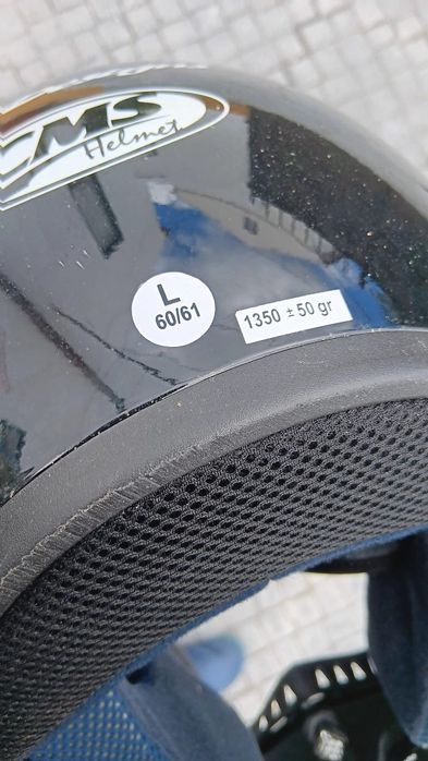 Capacete mota preto cms