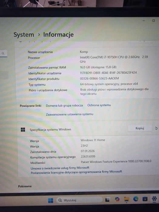 Laptop msi gamingowy