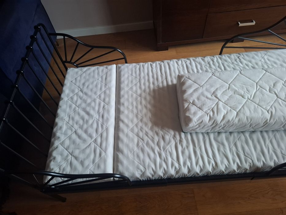 Łóżko IKEA Minnen Rosnące Czarne