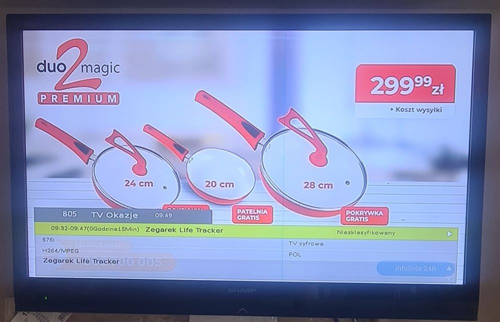 Tv SHarp 32 całe bez pilota