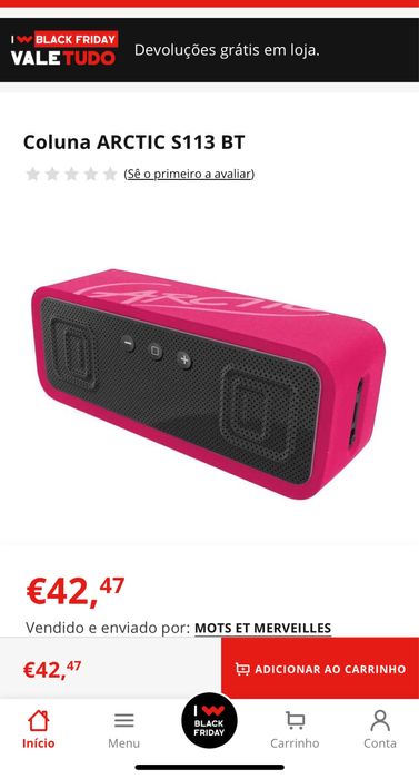 Coluna portatil com caixa e estojo