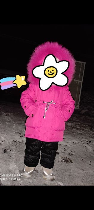 Зимова куртка на дівчинку, штанці