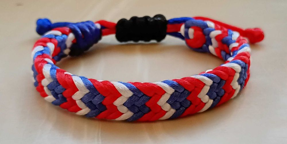 Bransoleta Górnik Zabrze wzór4 bransoletka satynowa