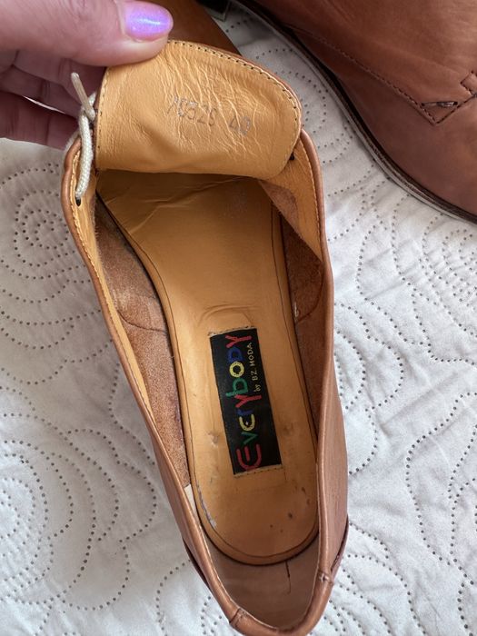 Everybody by Bz. Moda 40 mokasyny skóra naturalna camel