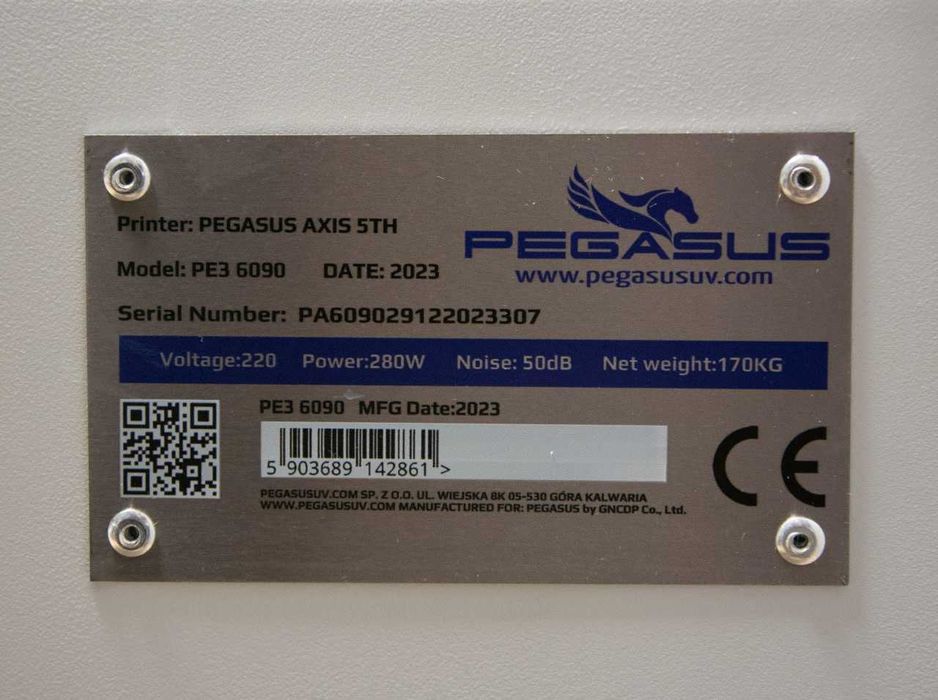 Drukarka UV Pegasus Axis 5th druk bezpośredni i DTF UV EPSON1600i