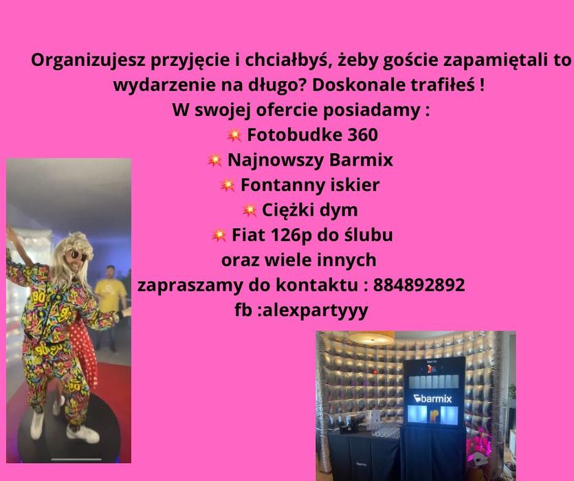 Fotobudka 360 , Barmix,  Ciężki dym