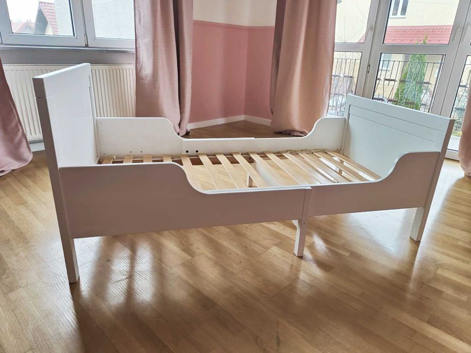 Łóżko Materac IKEA SUNDVIK Lite drewno Regulowana Długość 80x200