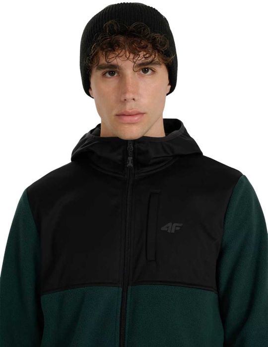 Polar bluza z kapturem regular męski ciepły 4F: różne rozmiary