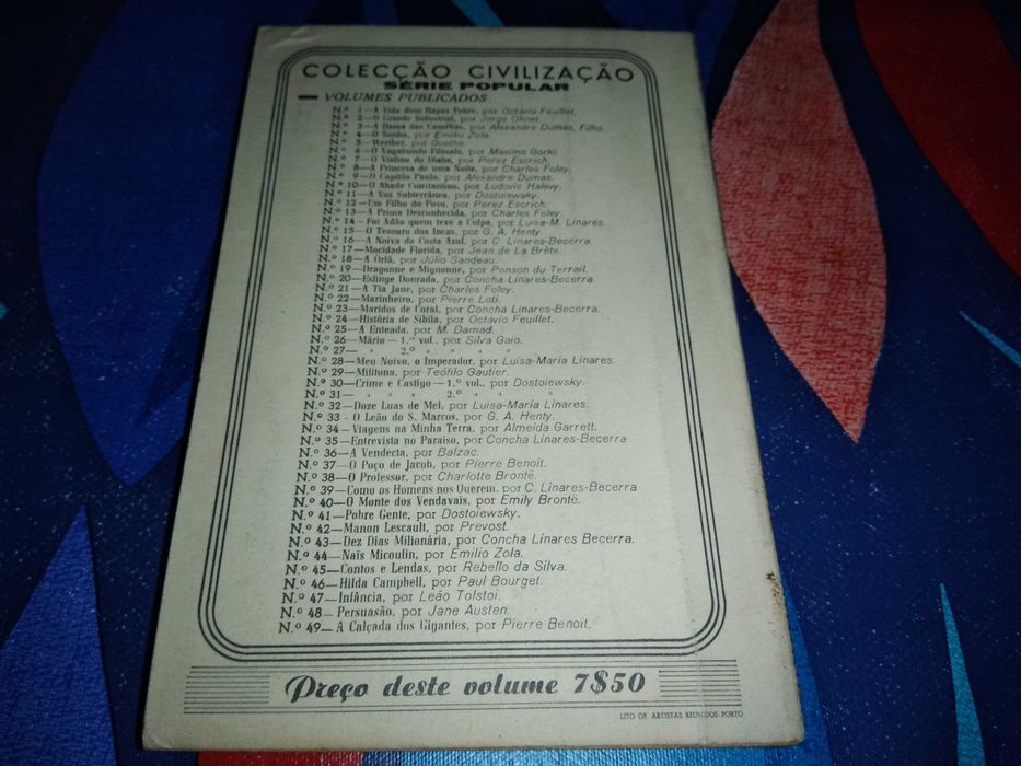 Livro Pobre Gente - Dostoiévski - Colecção Civilização - Série Popular