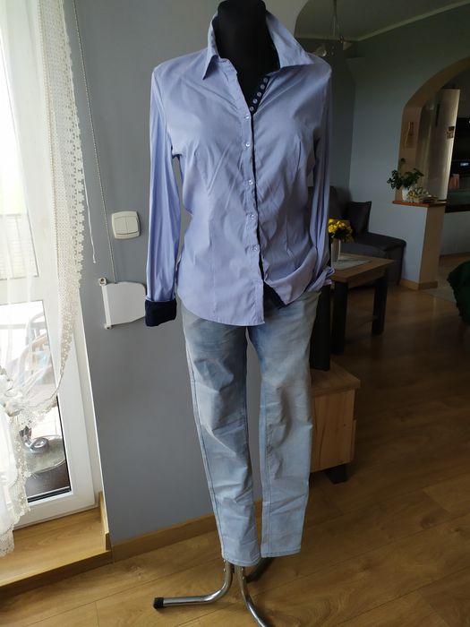 Jeansy+ koszula błękitna