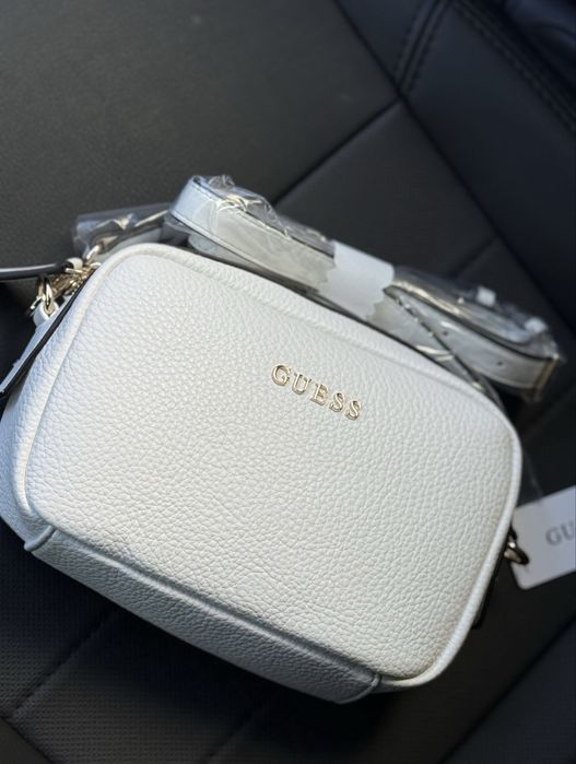 ‼️РОЗПРОДАЖ ‼️Сумка Guess жіноча мʼяка плотна кросс боді безкаркасна