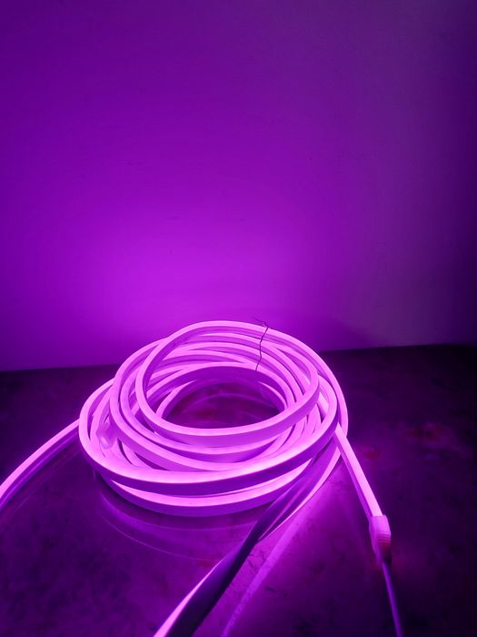 Kit de fita de LED neon flexível com adaptador AC/DC