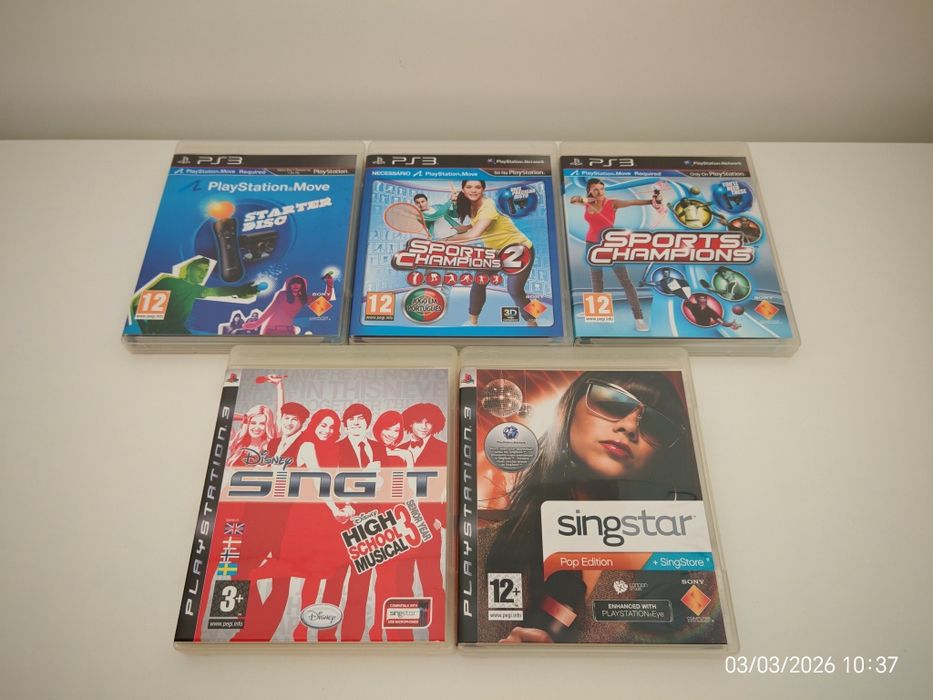 PS3 jogos + Eye cam + Sing Star