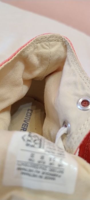 Różowe malinowe wysokie trampki Converse