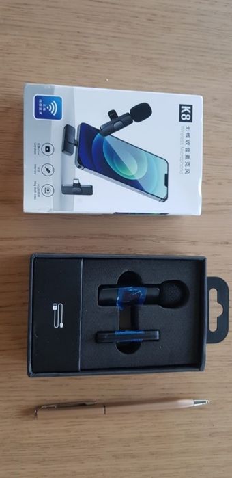 Mikrofon K8 bezprzewodowy krawatowy do IOS i Android krawatowy