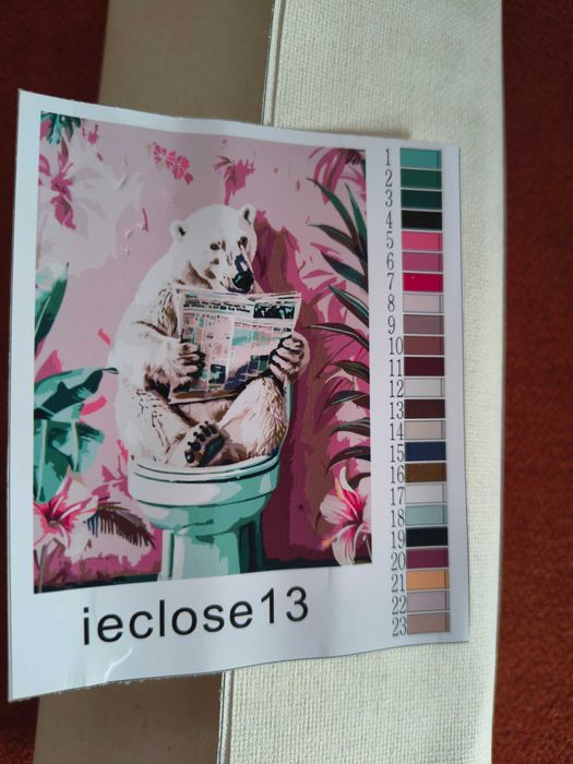 Malowanie po numerach z ramką