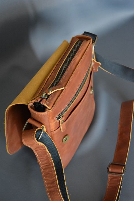 Чоловіча шкіряна сумка на подарунок для чоловіка чоловіку подарок