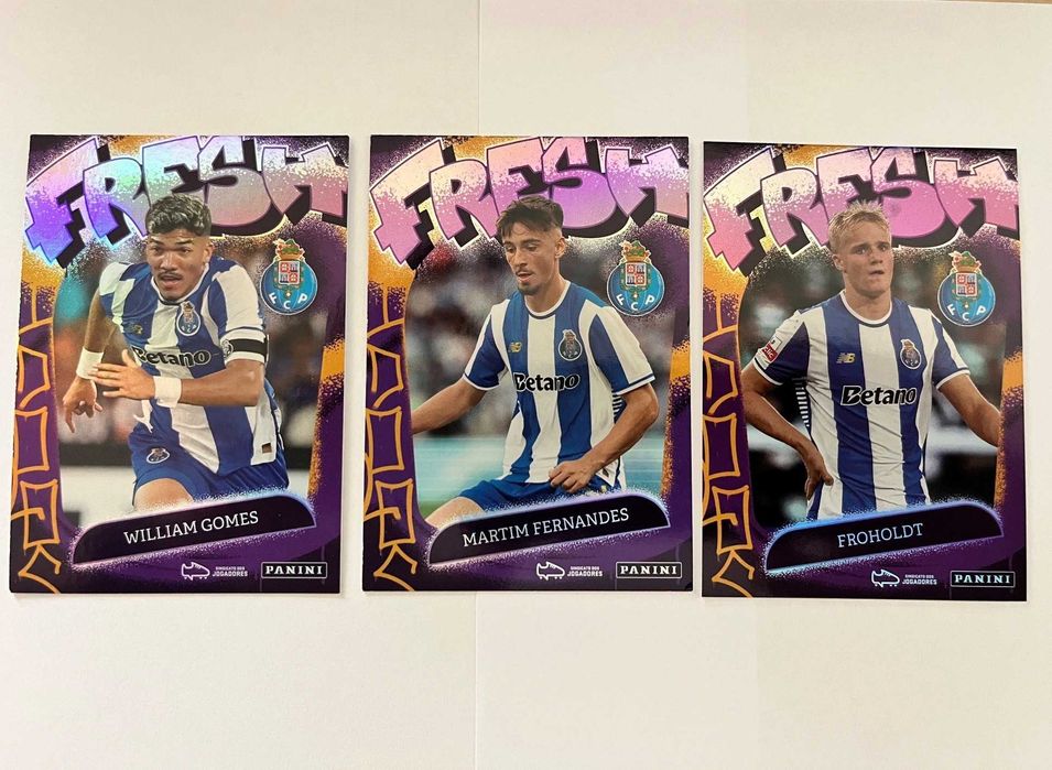 Lote de 3 Cartas especiais Fresh FCP da coleção Idolos 2025-26