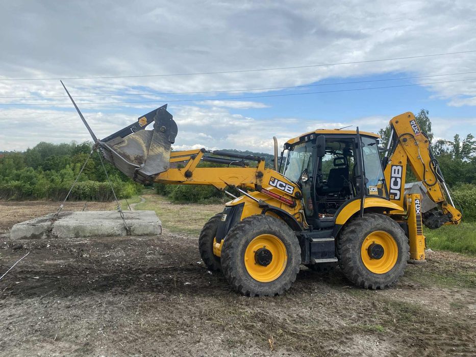 Usługi koparko - ładowarka niska cena , wykopy , prace ziemne