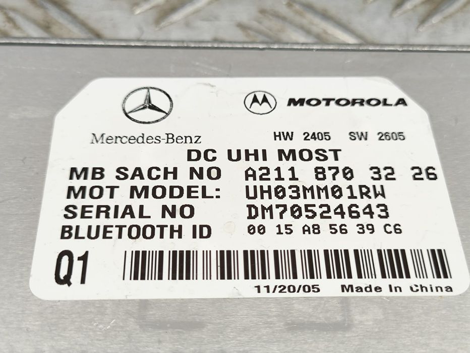 Módulo Controlo Bluetooth Mercedes Benz SLK R171 Original