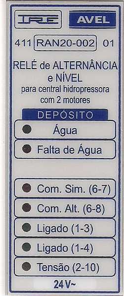 Relé de Alternância e Nível, marca AVEL