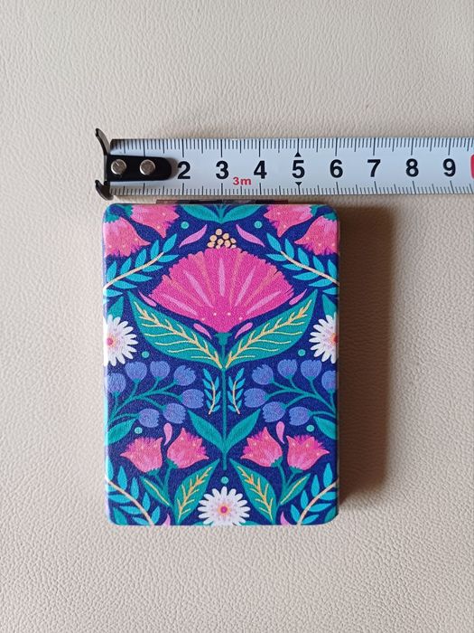 Espelho de bolso com motivos florais - NOVO