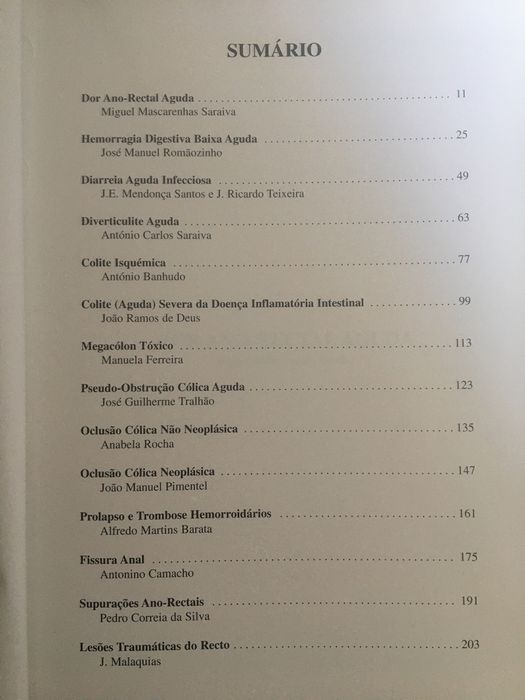 Urgências em Coloproctologia. Leitura clássica WC.