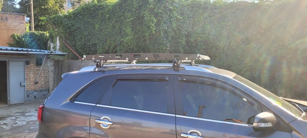 Багажник експедиційний аеродинамічний з поперечинами і захисним чохлом