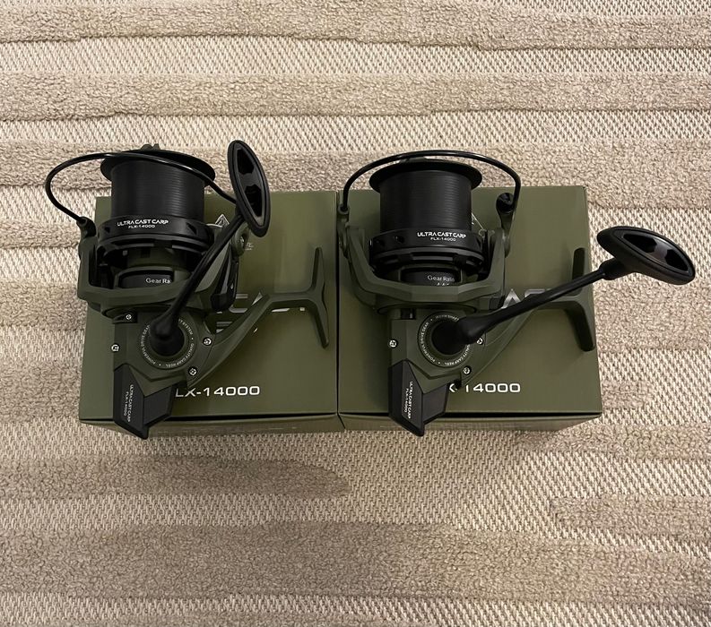 Sprzedam dwa nowe kołowrotki w rozmiarze 14000 FLX Ultra Cast Carp.
