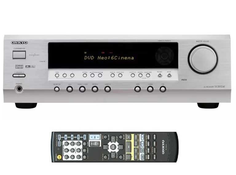 Amplituner AV Onkyo TX-SR304E 5x100W Dolby Pro Logic II Pilot Jak Nowy