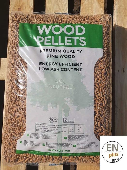 Pellet Ikea Wielbark, Certyfikat En plus A1, oryginał.