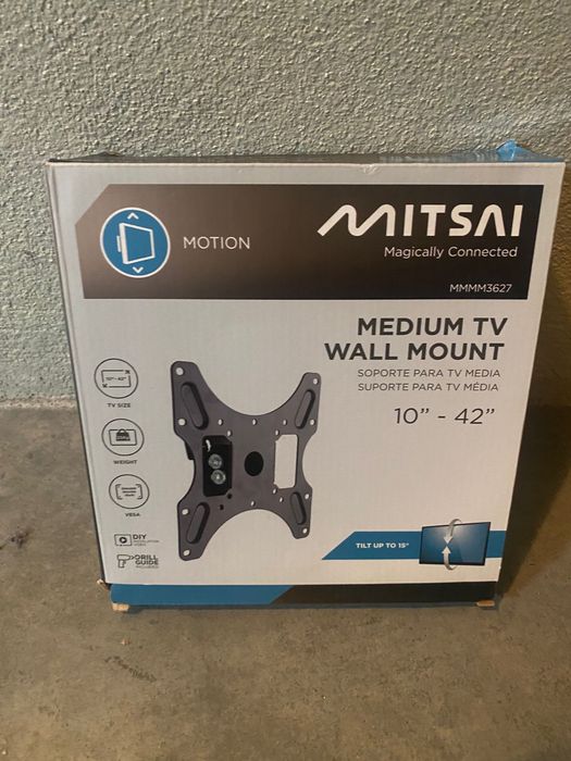 Suporte TV de Parede MITSai (10’’–42’’) – Inclinável –  Novo