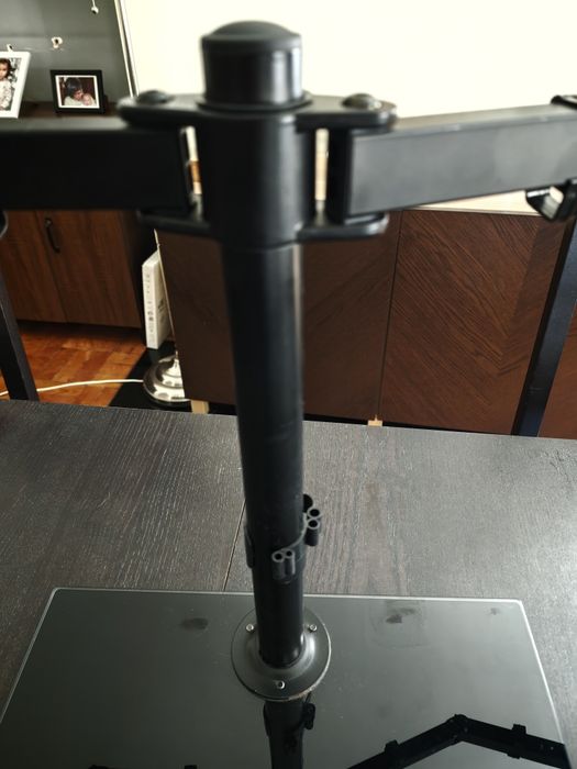 ErGear Suporte duplo para monitor para telas de 13" - 32" com base larga construção sólida monitor de braço duplo movimento suave inclinação