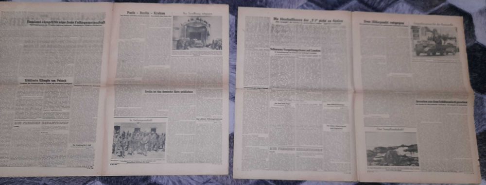 gazety Krakauer Zeitung 1944 Generalna Gubernia okupacja II Wojna