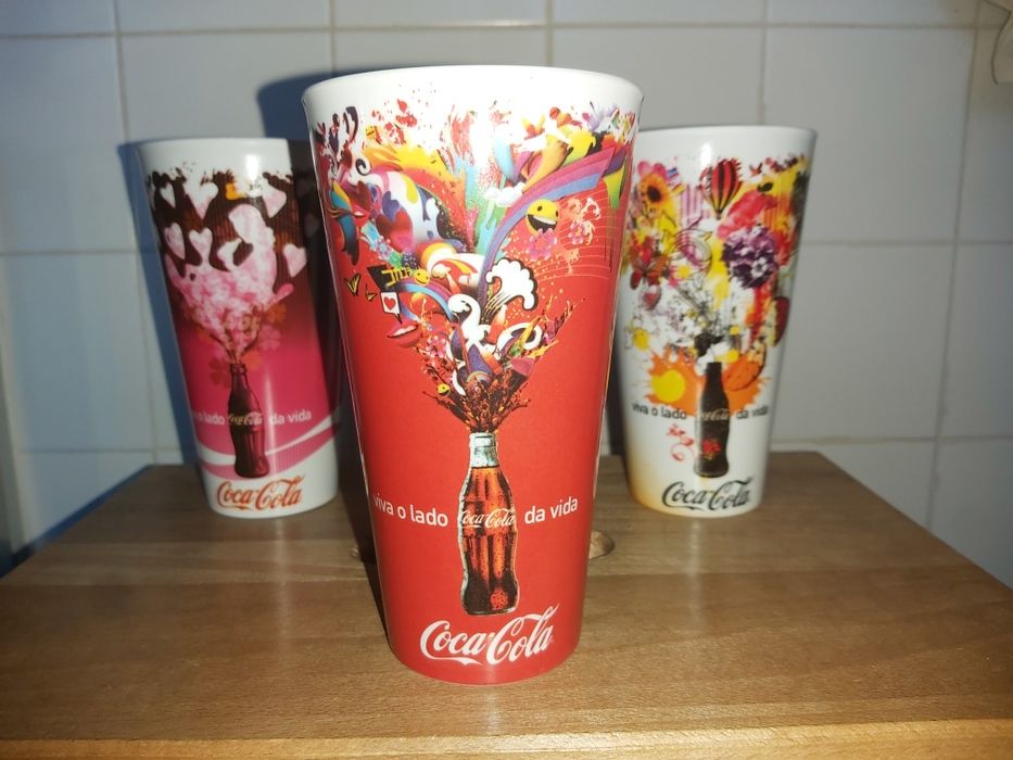 3 Copos Oficiais Coca-Cola - RESERVADOS