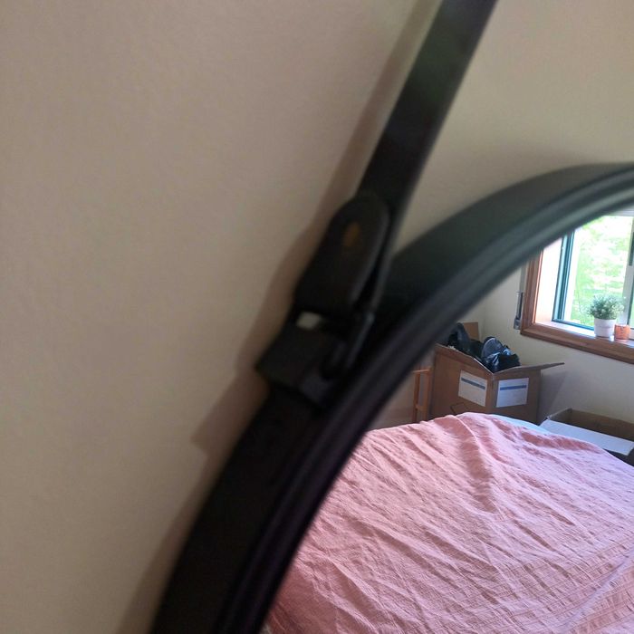Round Mirror with Black Strap – Maisons du Monde (Like New)