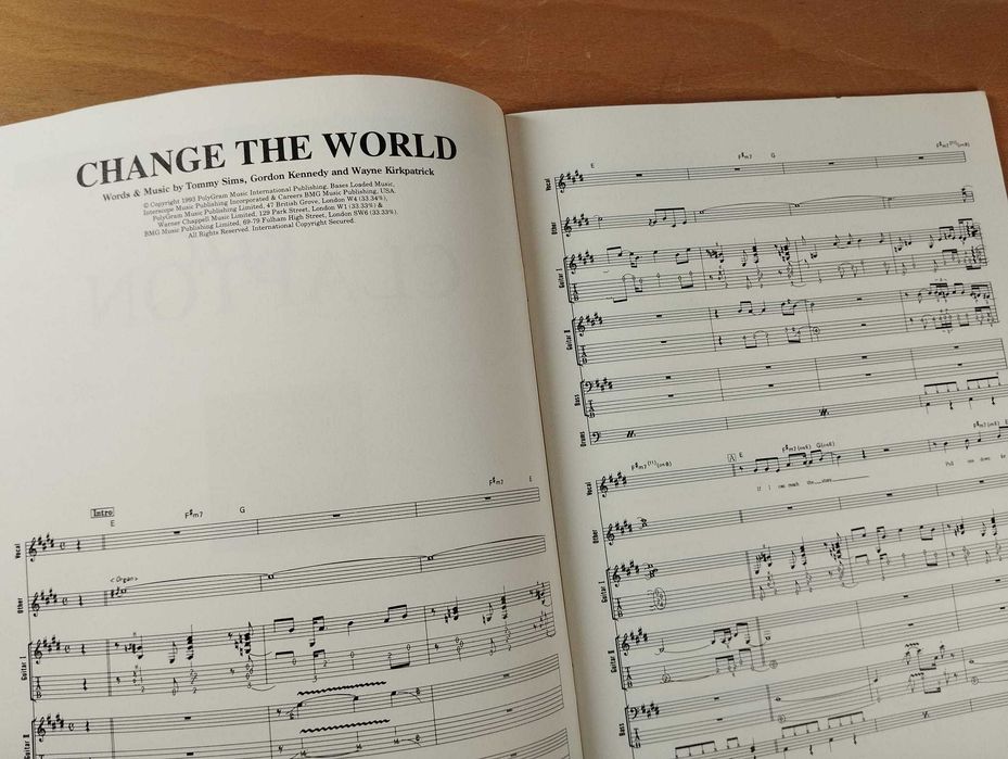 Partituras Eric Clapton, Change the World