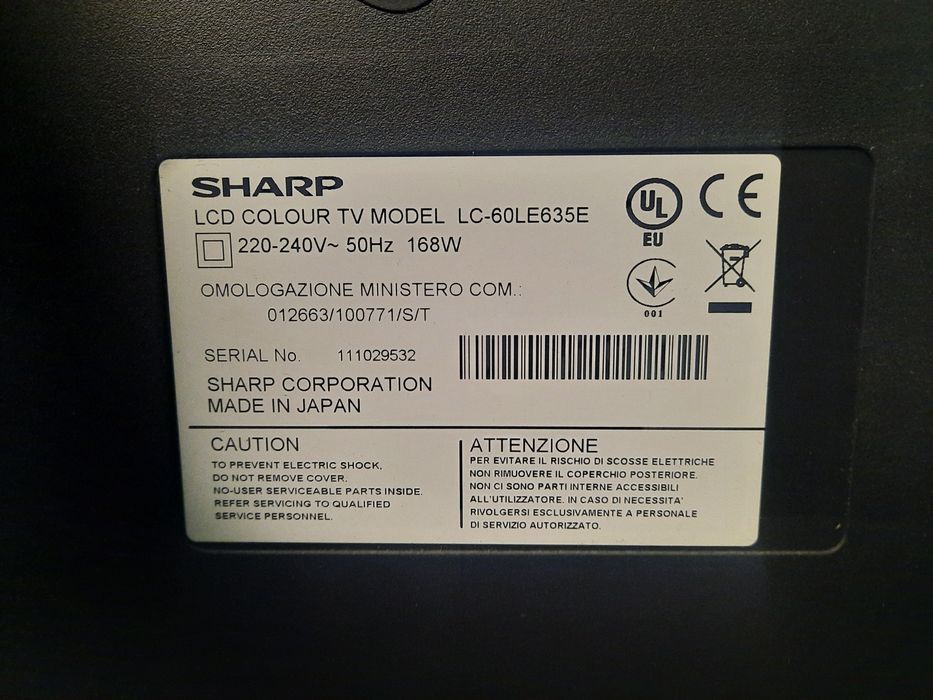 Телевізор 60" sharp ( під ремонт)