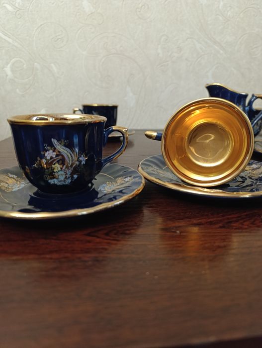 Кавовий  сервіз на 6 осіб, кобальт