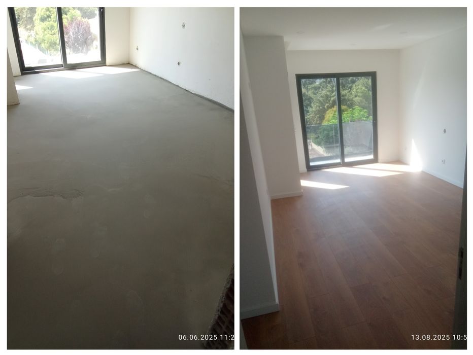 Trabalhos de pintura, Pladur, barramentos chão flutuante etc