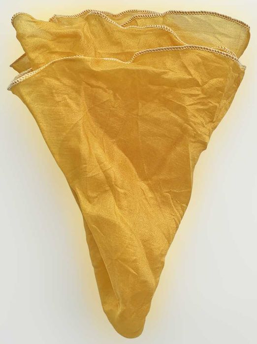 Lenço de Bolso Seda Amarelo, Novo/Raro