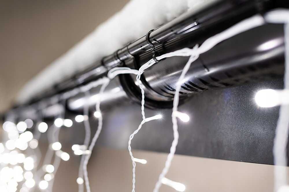 40x MOCNE haczyki NA RYNNĘ do lampek i dekoracji wieszaki na lampki