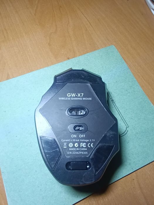 Мишка акумуляторна 2,4 ГГц з адаптером, велика бездротова GW-X7